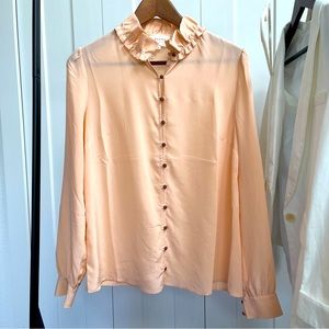 NWOT Sézane Silk Blouse Shirt 36 S